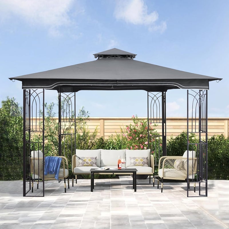 SCOCANOPY Replacement Gazebo Canopy for 10 x 12 Regency II Patio Gazebo Model L-GZ798PST,A101004104,A101004105,(Grey) - Image 2